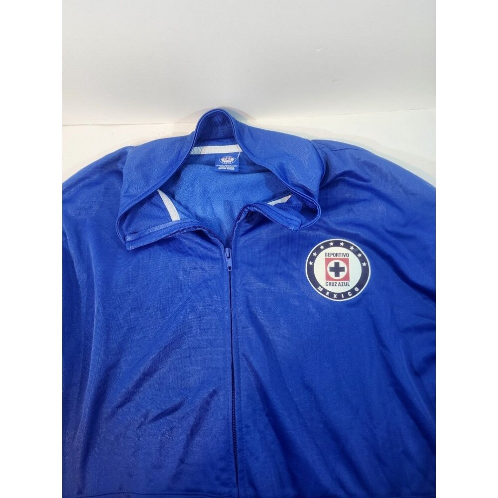 Cruz Azul Full Zip Soccer Futbol Track Suit Jacket Official Authentic Size XL